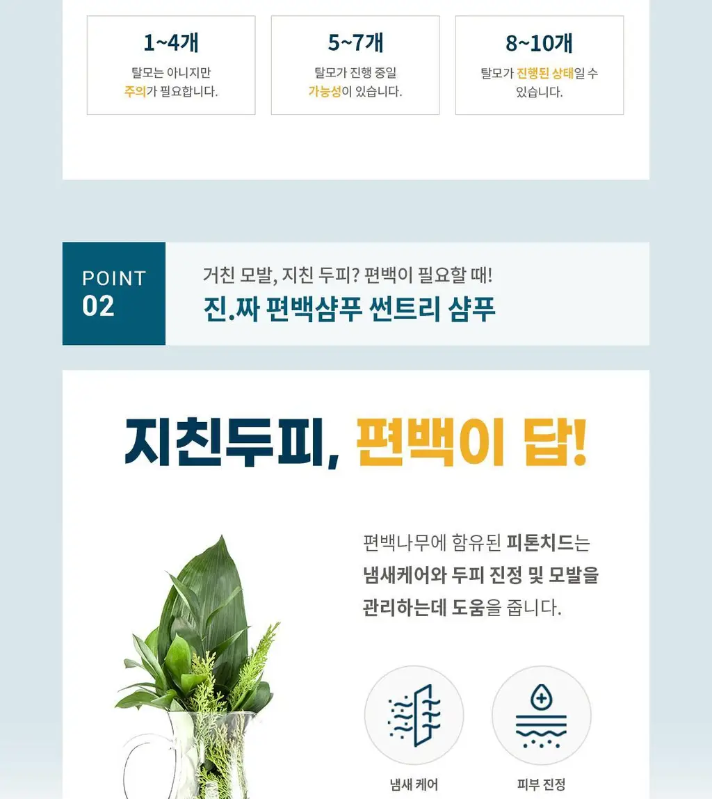 [편백샴푸] 헤드스파7 썬트리 샴푸 500g (탈모증상완화) 상세페이지 5